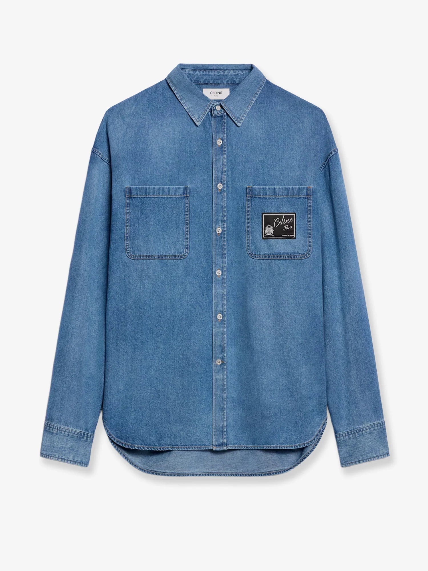 Loose denim shirt