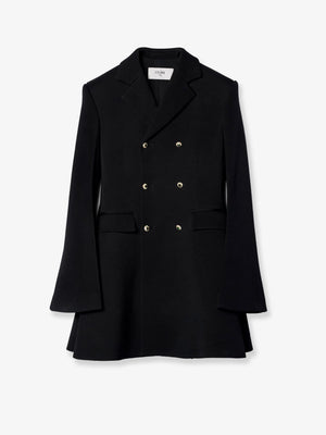 Double-faced wool tailored coat