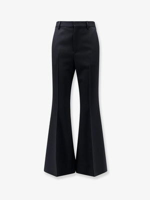 Flared wool trousers