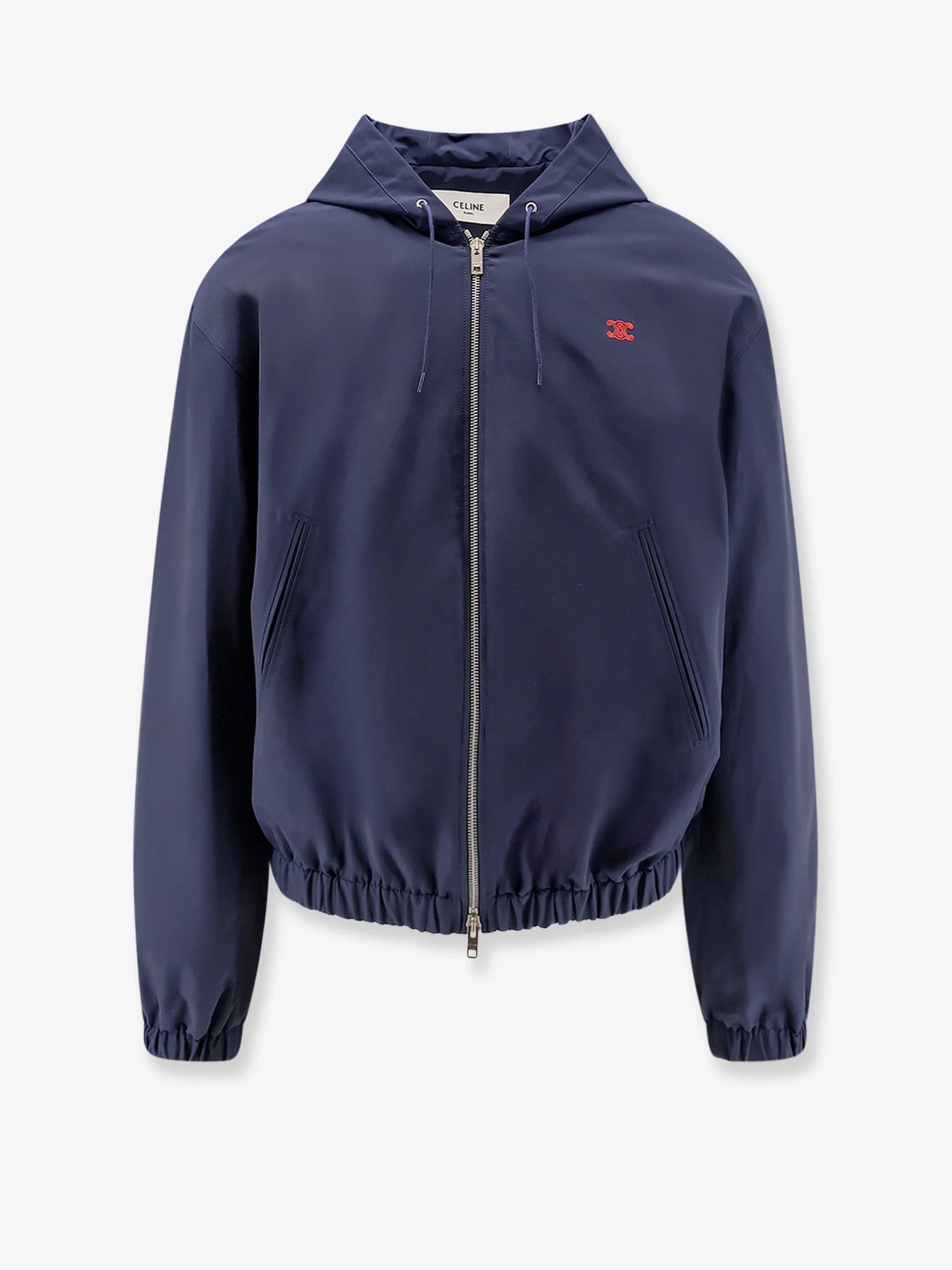 Cotton blend hooded jacket
