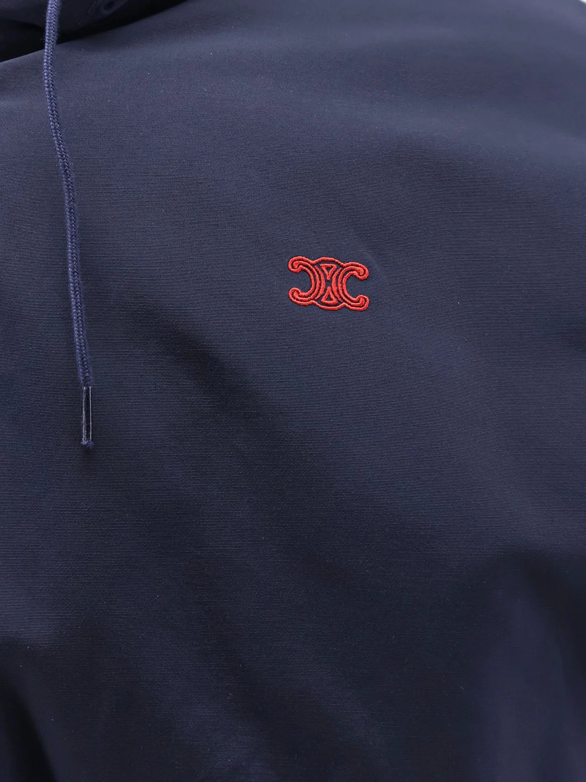 Cotton blend hooded jacket