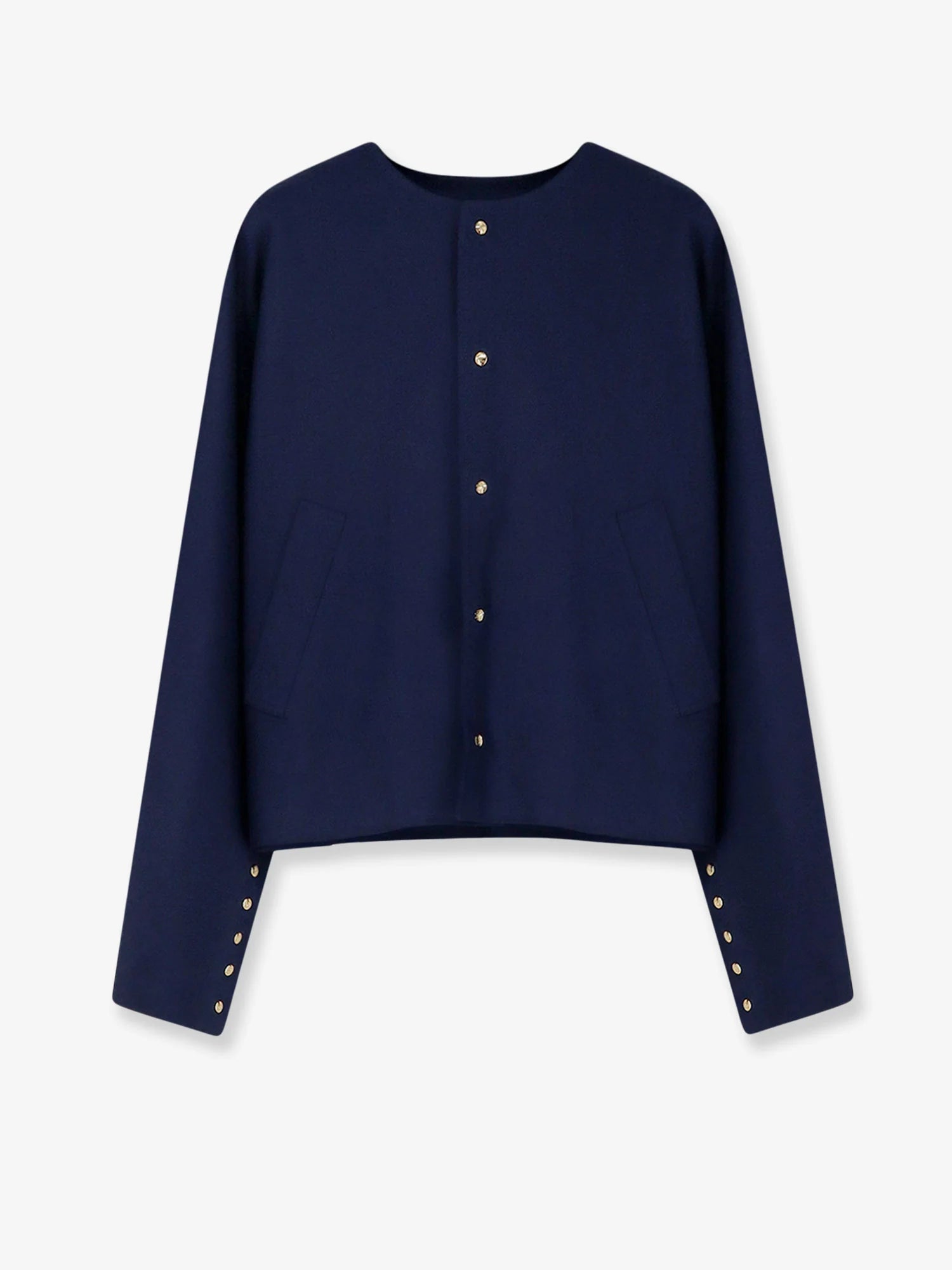 Cotton blazer with printed lining