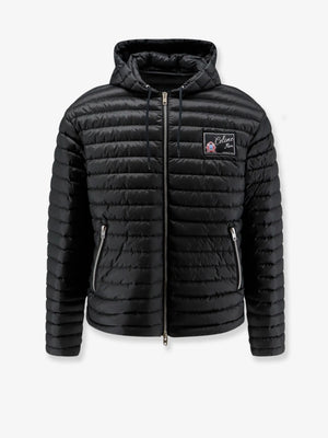 Hooded quilted down jacket