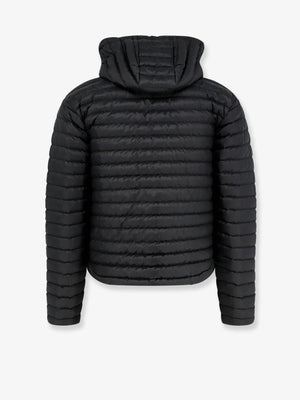 Hooded quilted down jacket