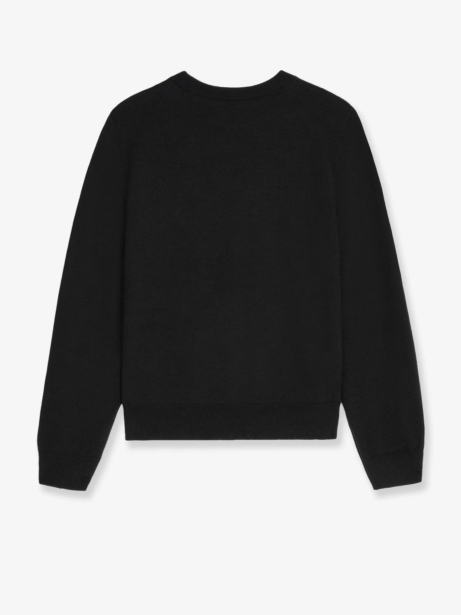 Wool sweater with logo embroidery