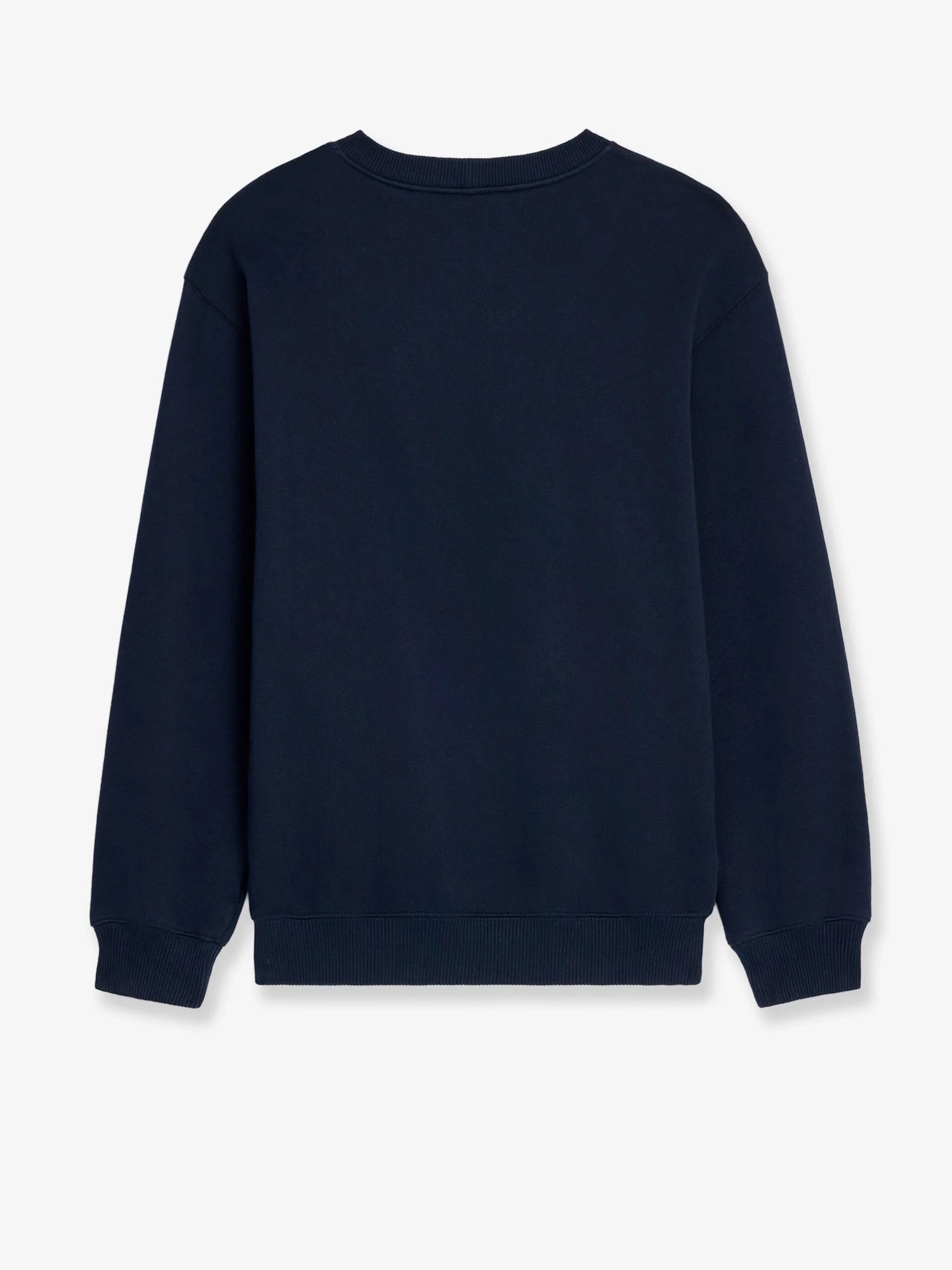 Cotton sweater with front lettering logo