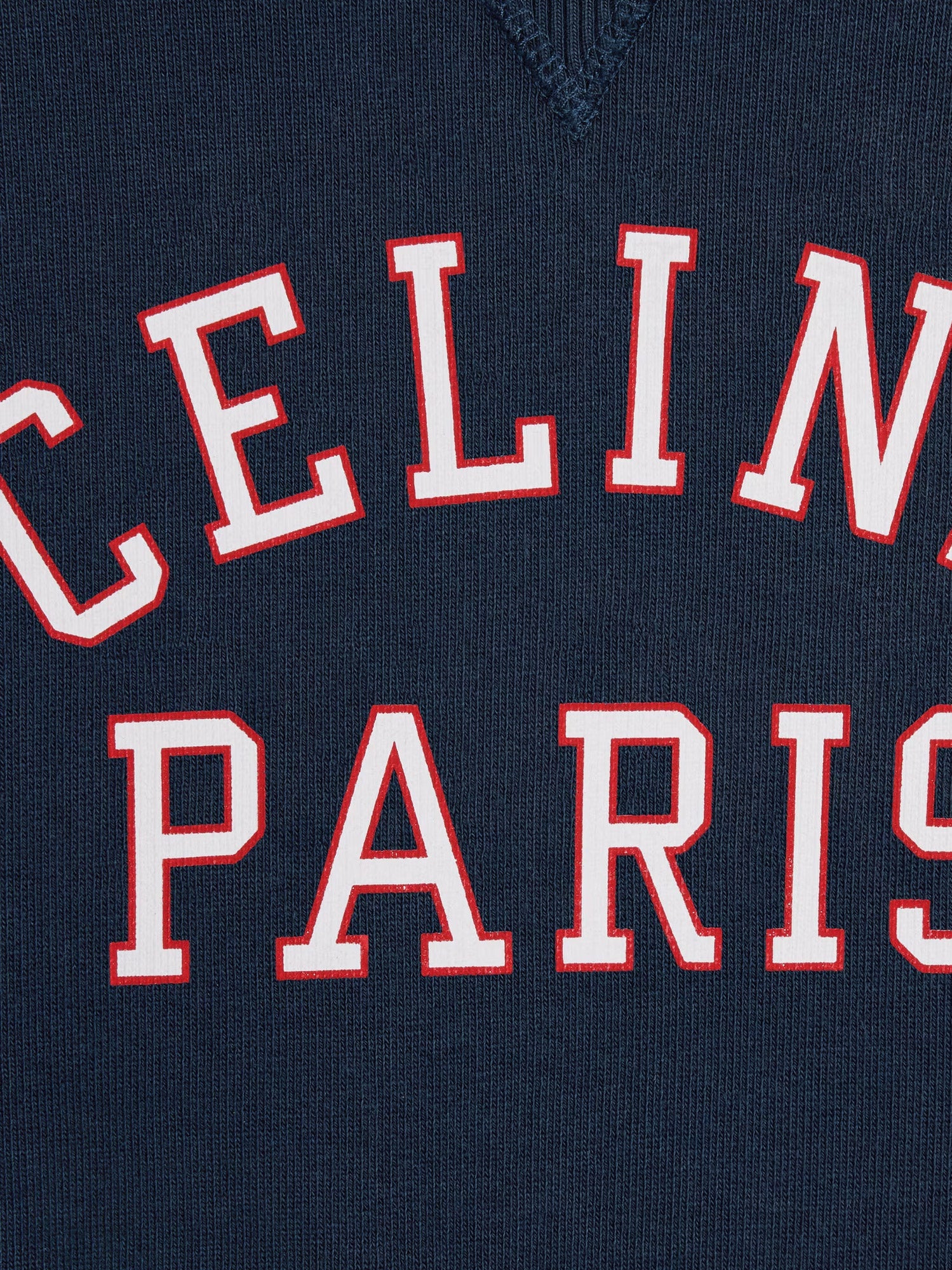 Cotton sweater with front lettering logo