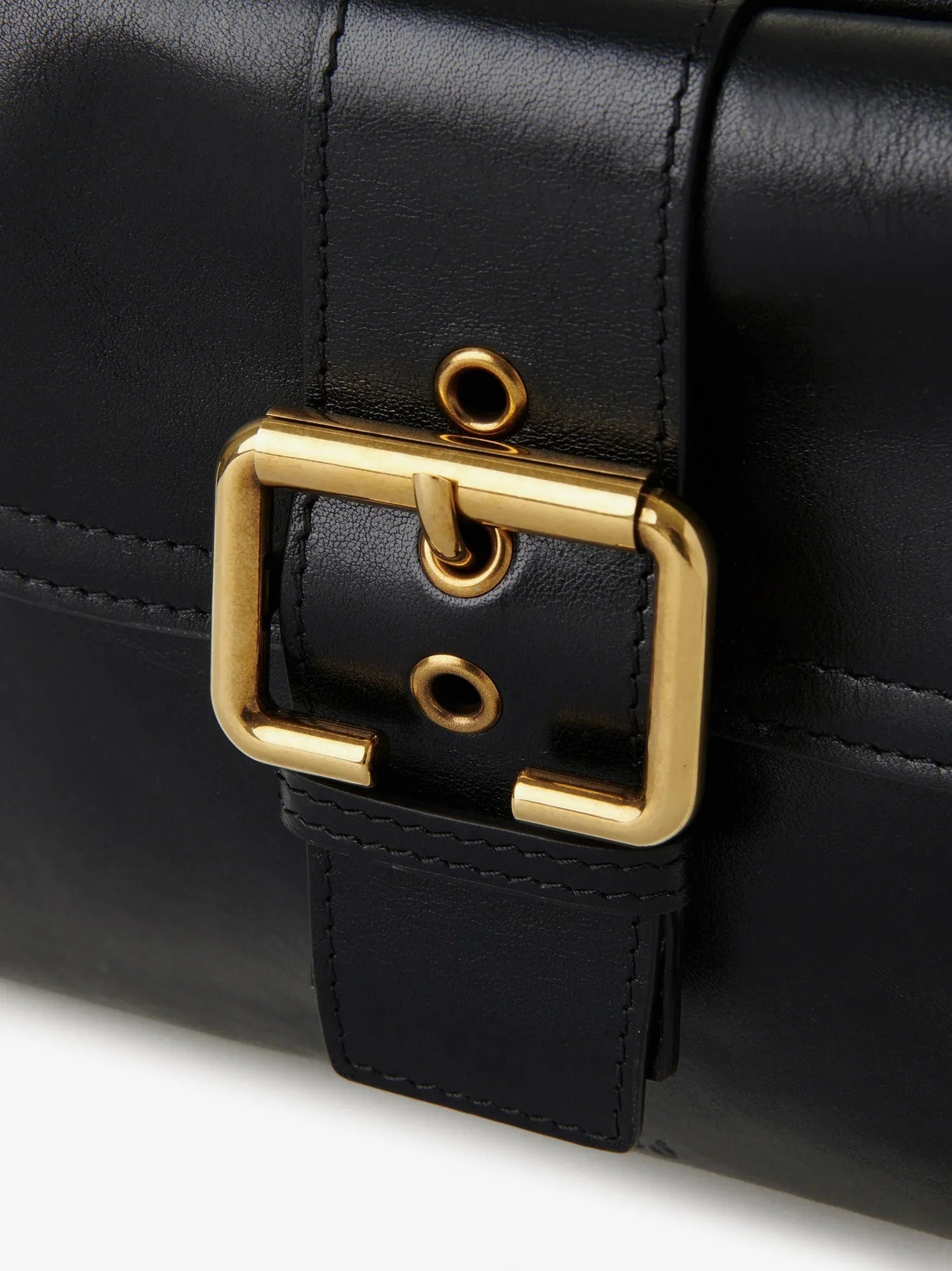 Carry shiny buffalo leather shoulder bag