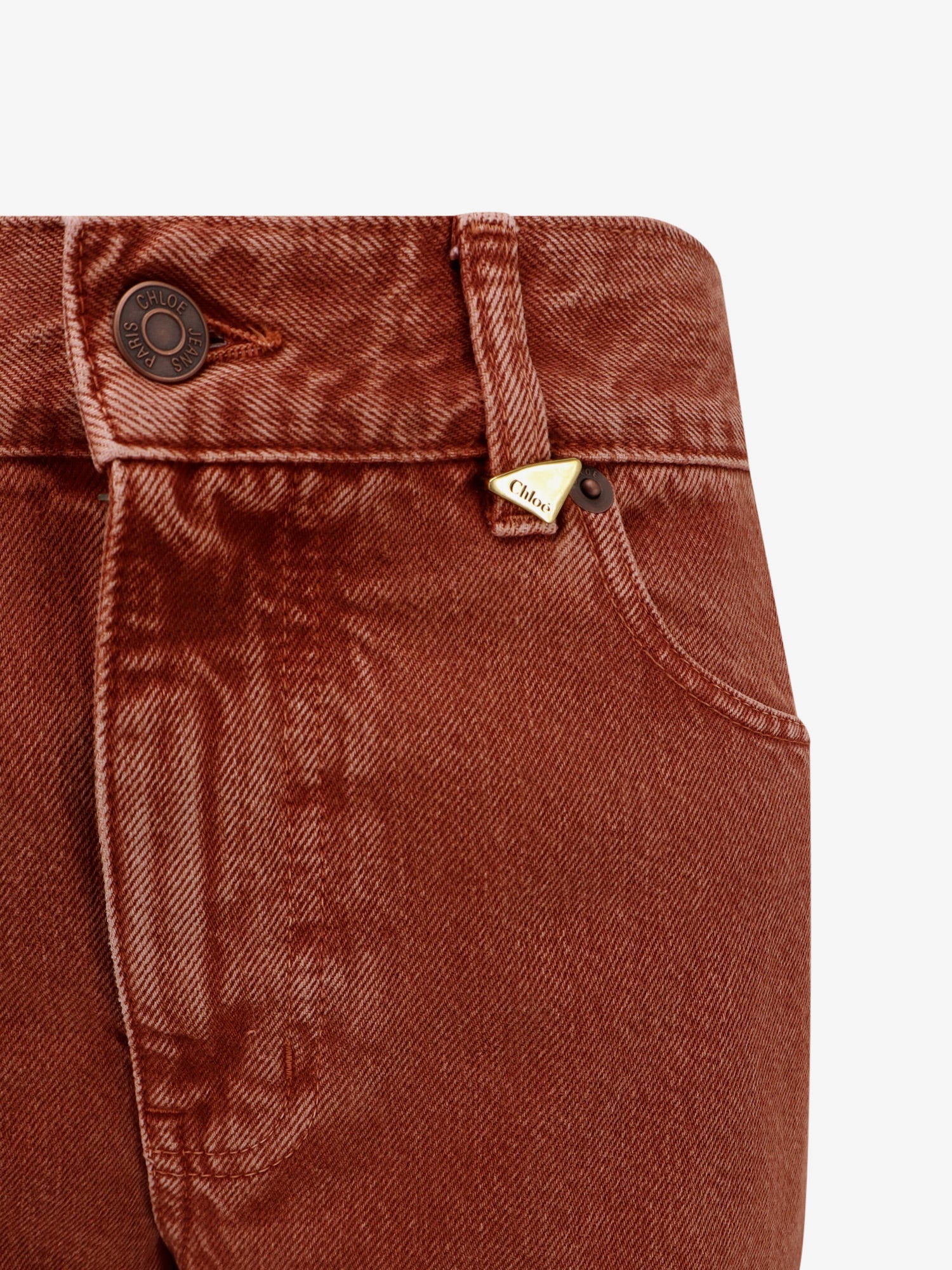 Colored denim trousers