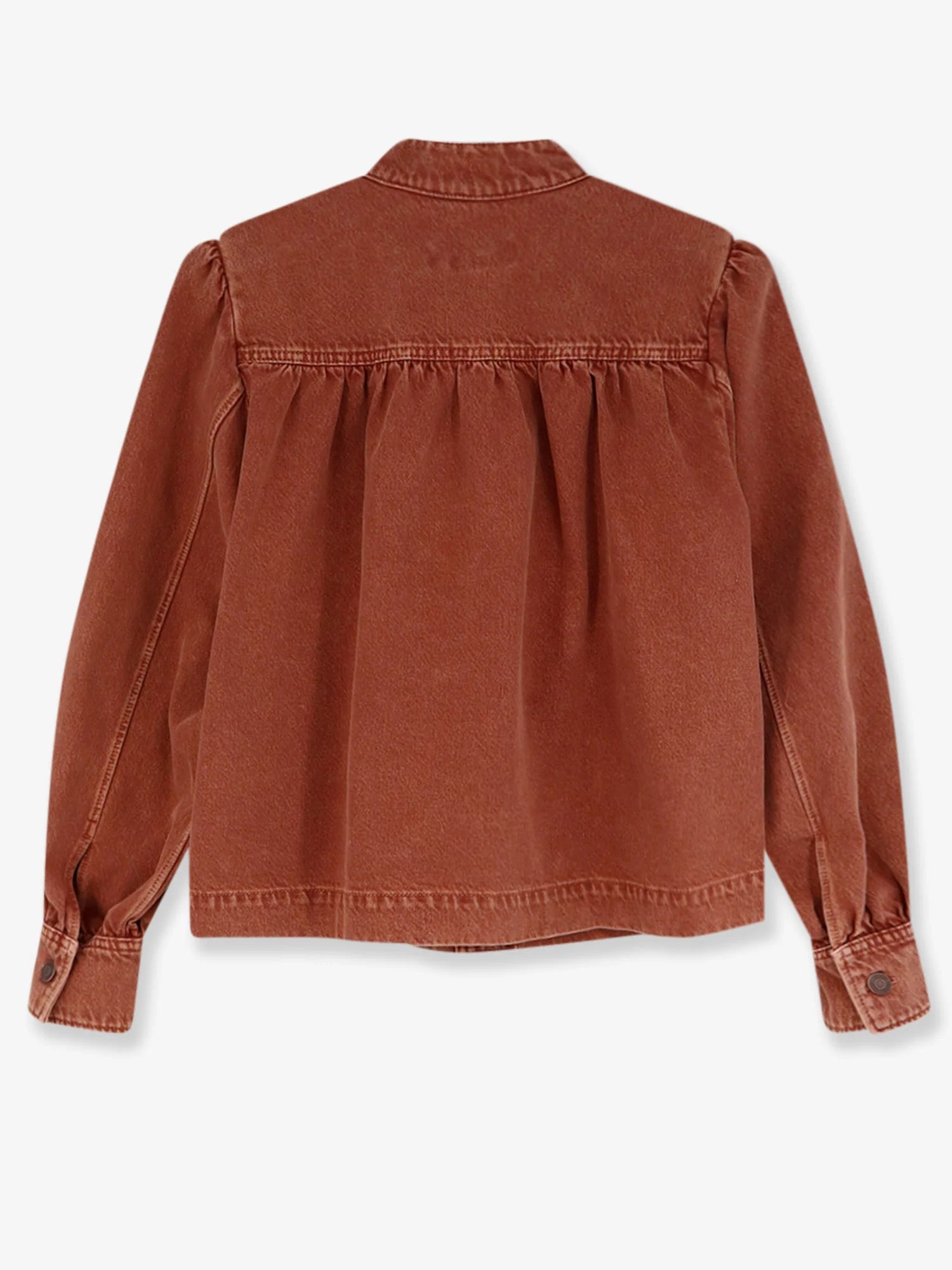 Orange denim jacket