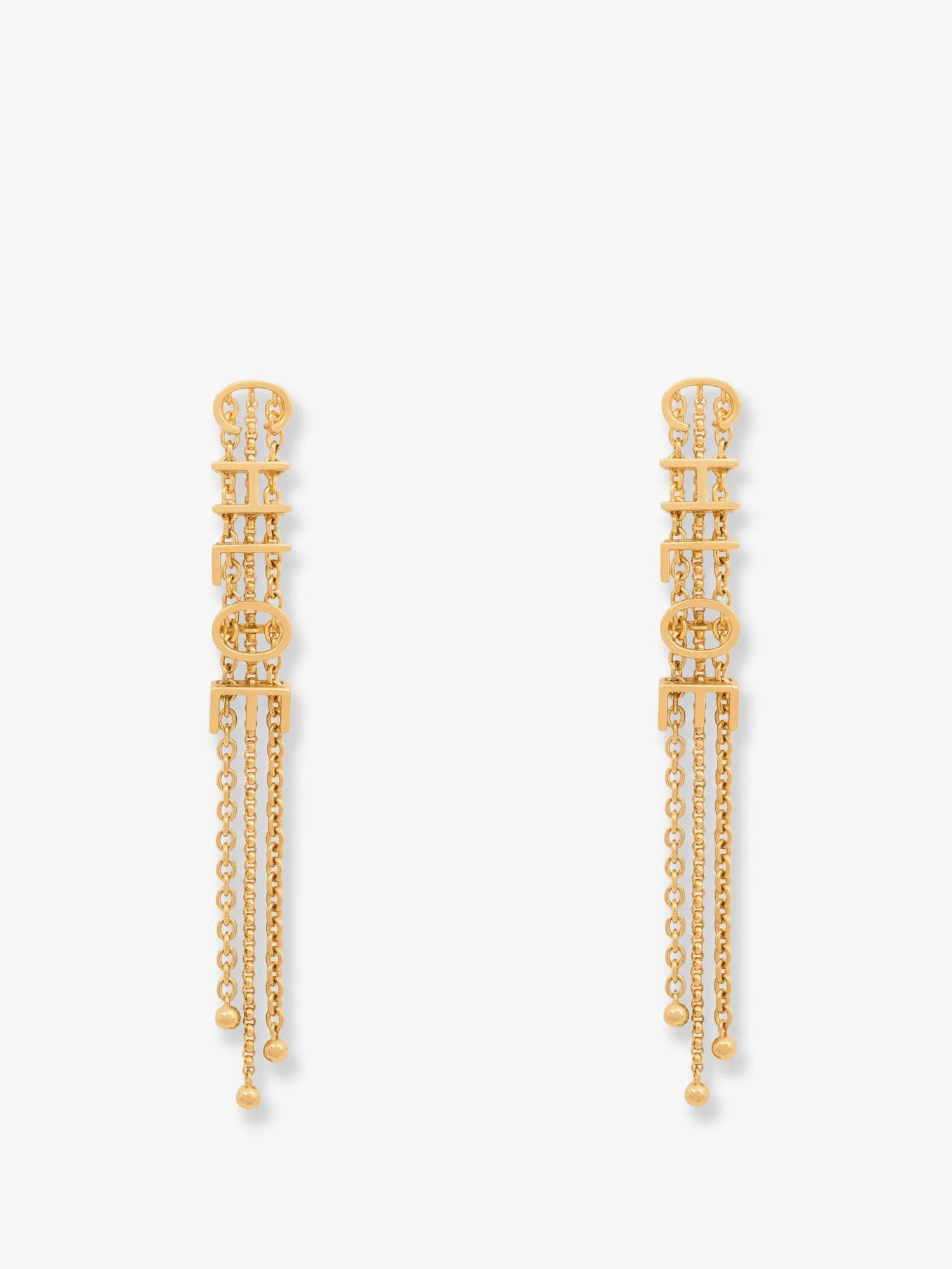 Mini Belt brass earrings