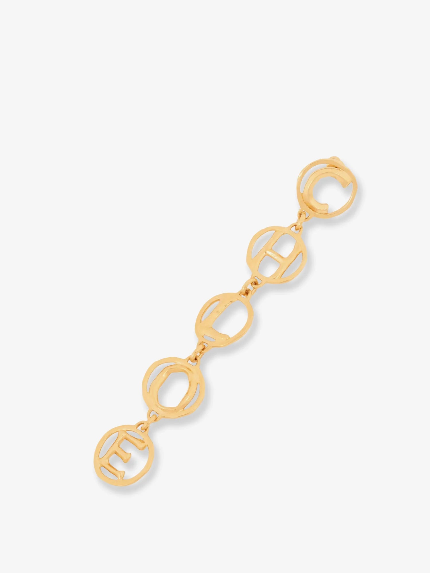 Brass Script Earrings