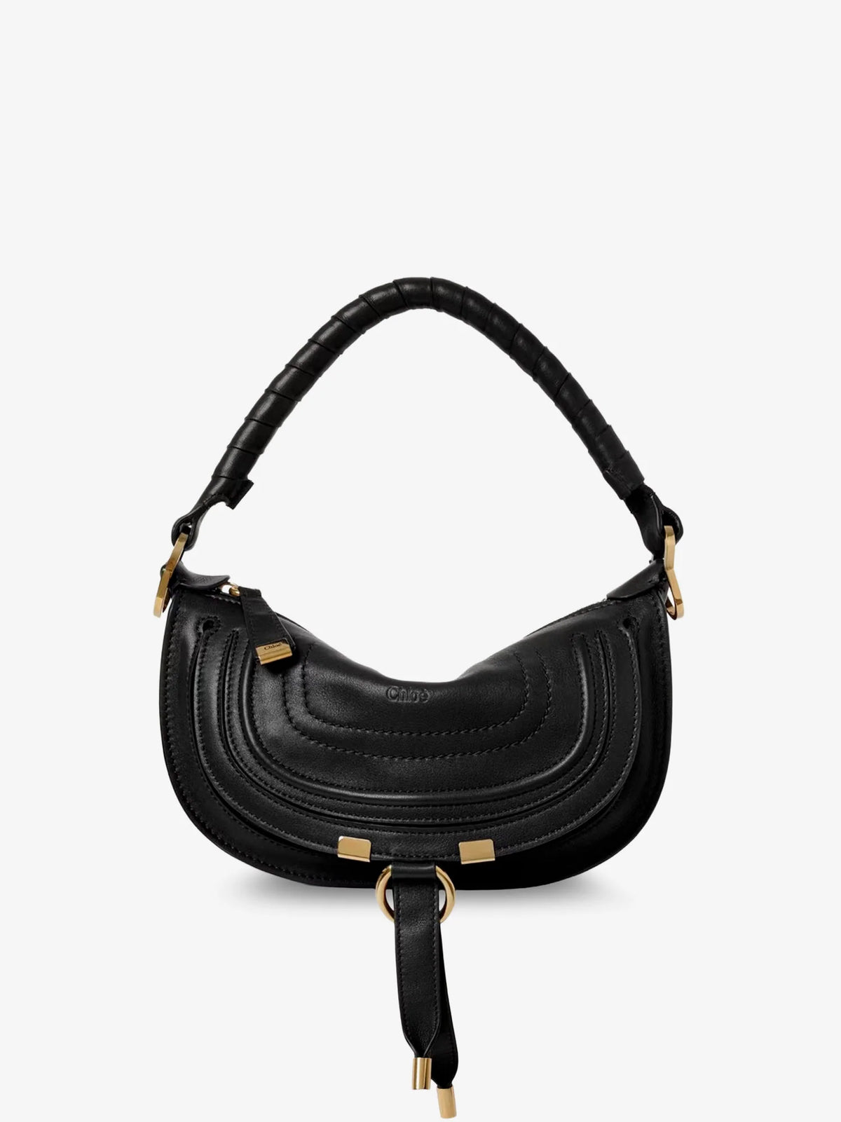 Marcie Mini leather crossbody bag with stitching detail