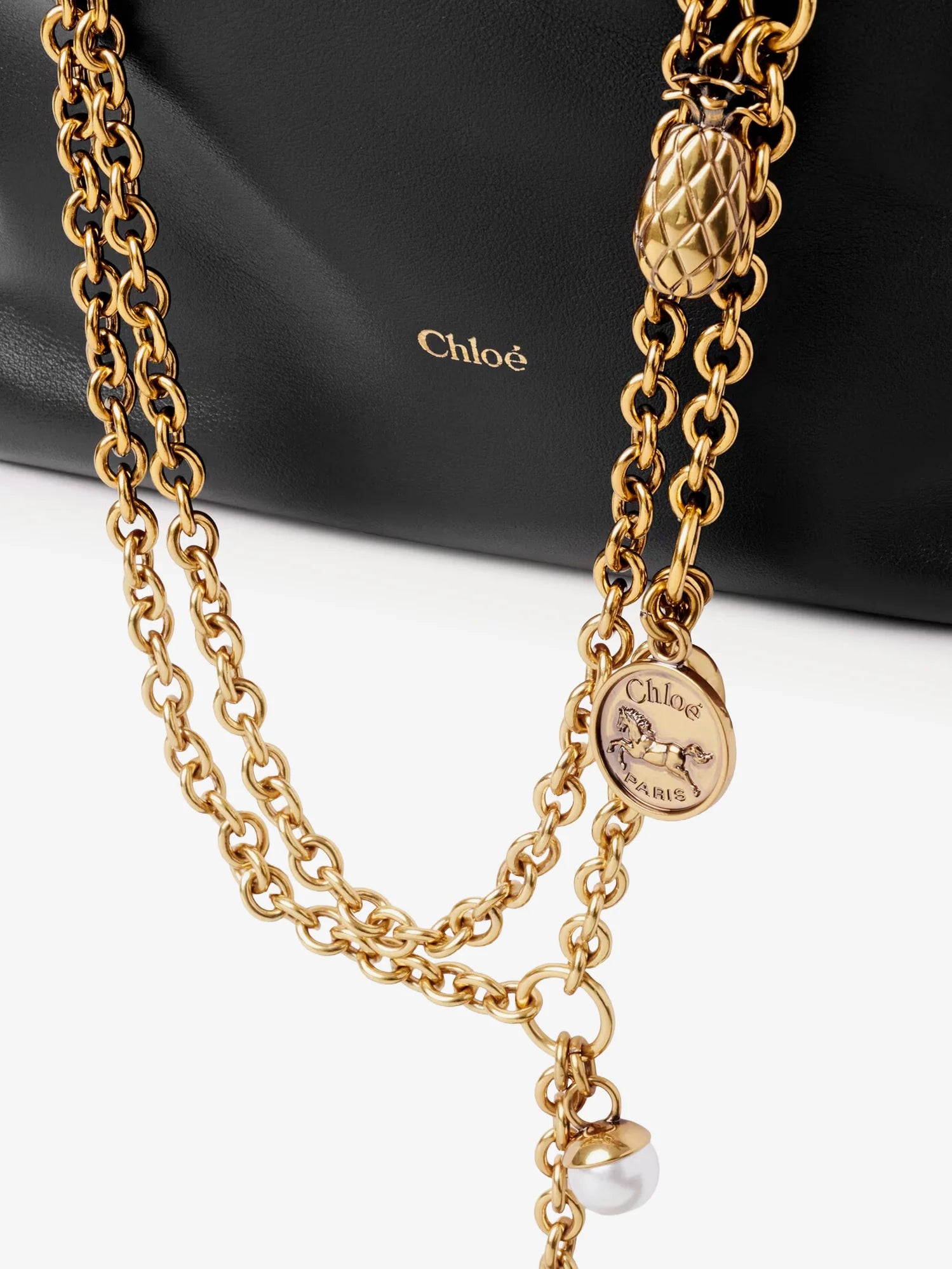 Chloé Icons leather crossbody bag with front logo