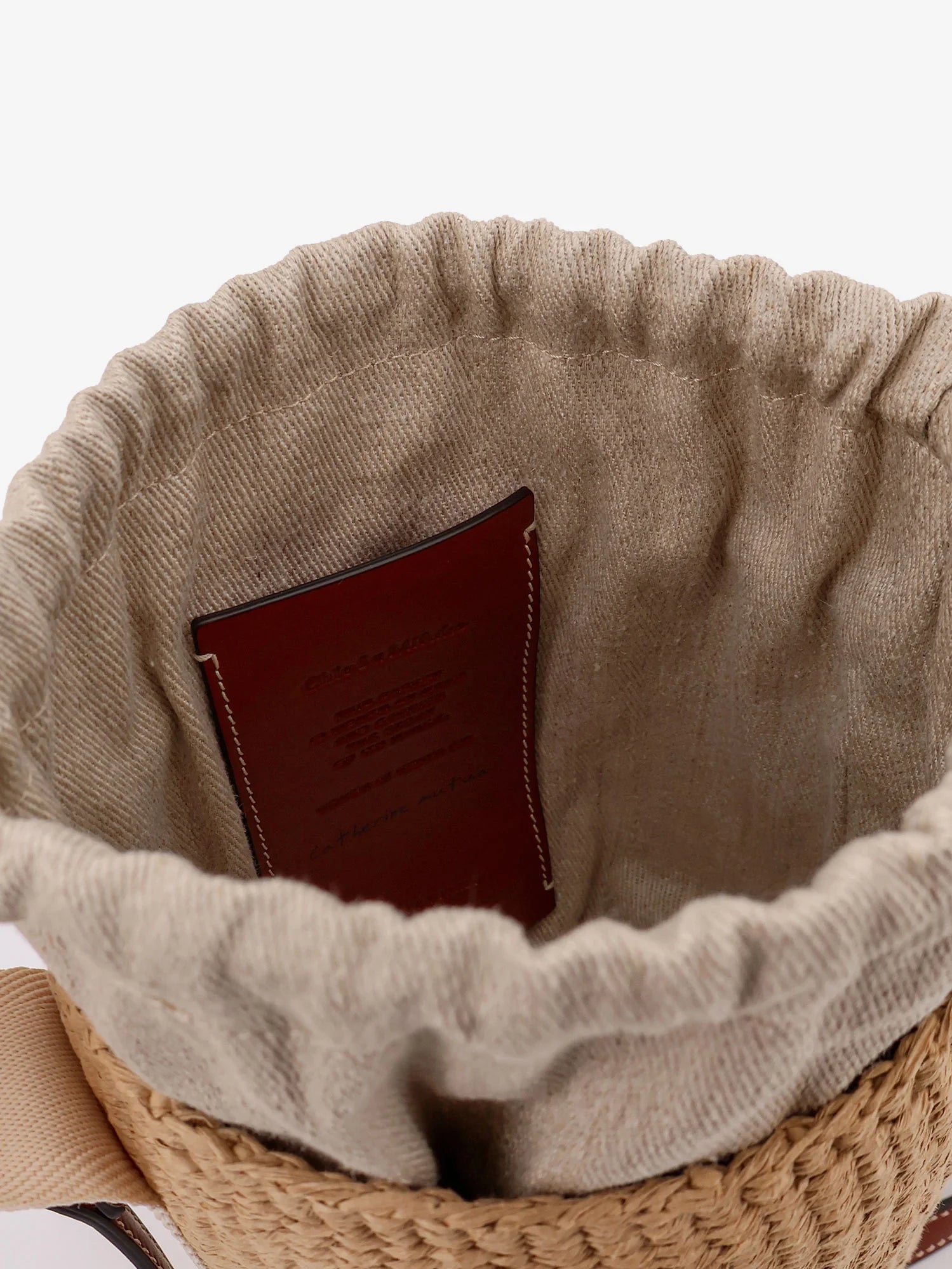 Woody Raffia Bucket Bag