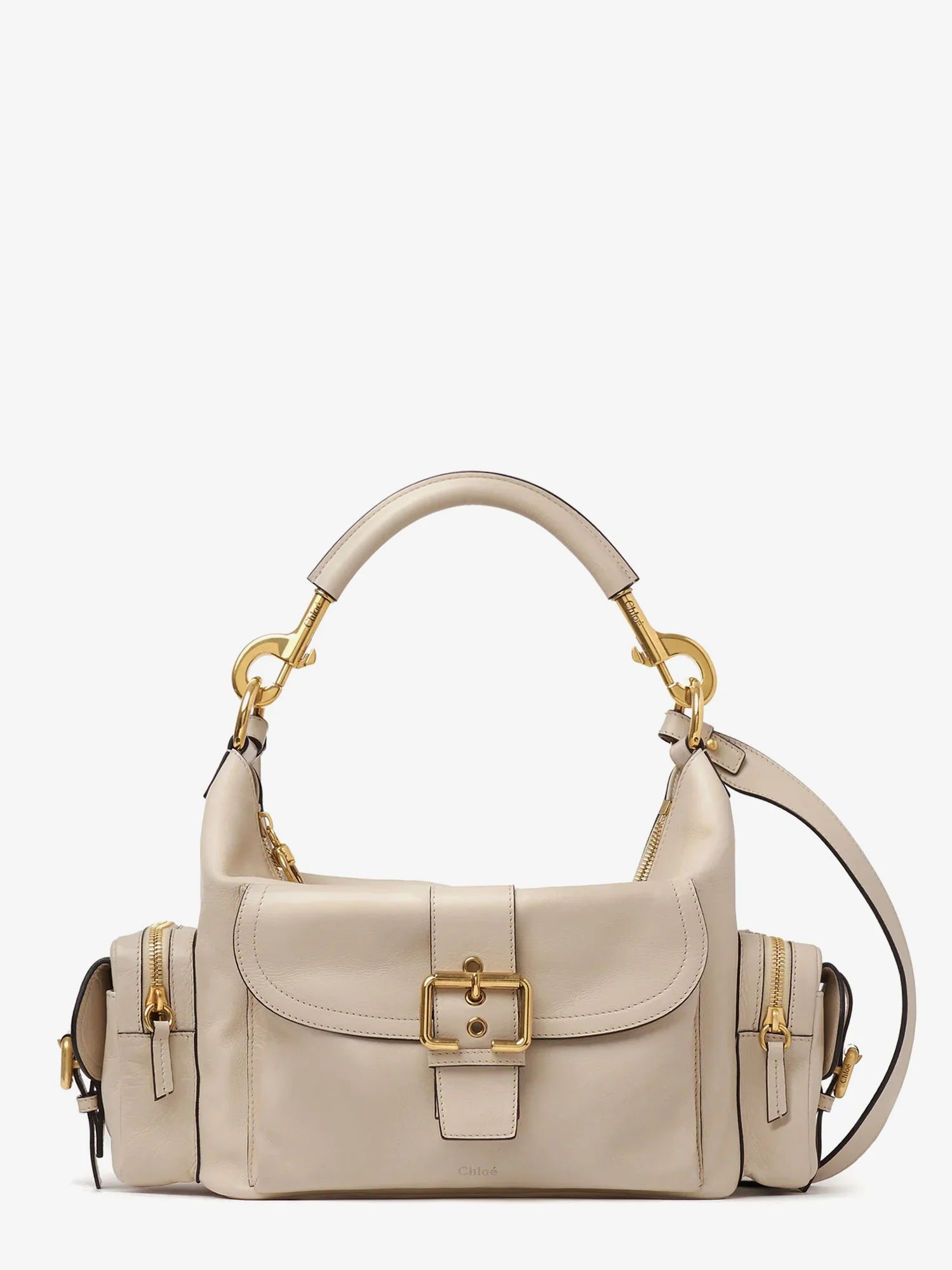 Medium Double Carry leather shoulder bag