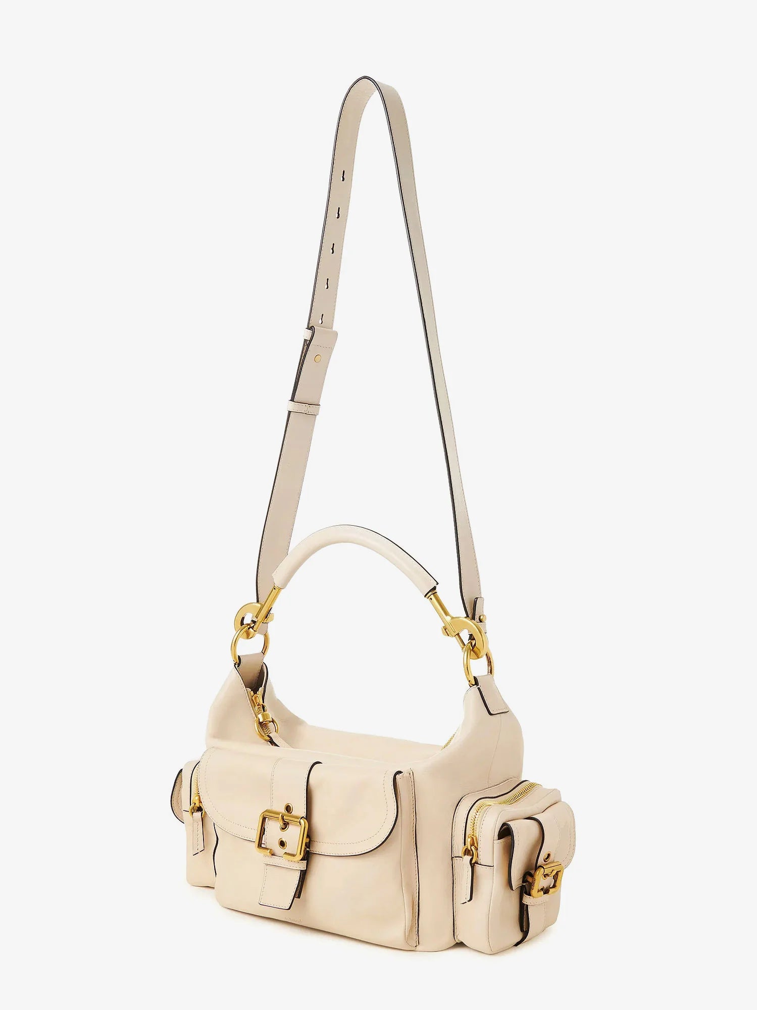 Medium Double Carry leather shoulder bag