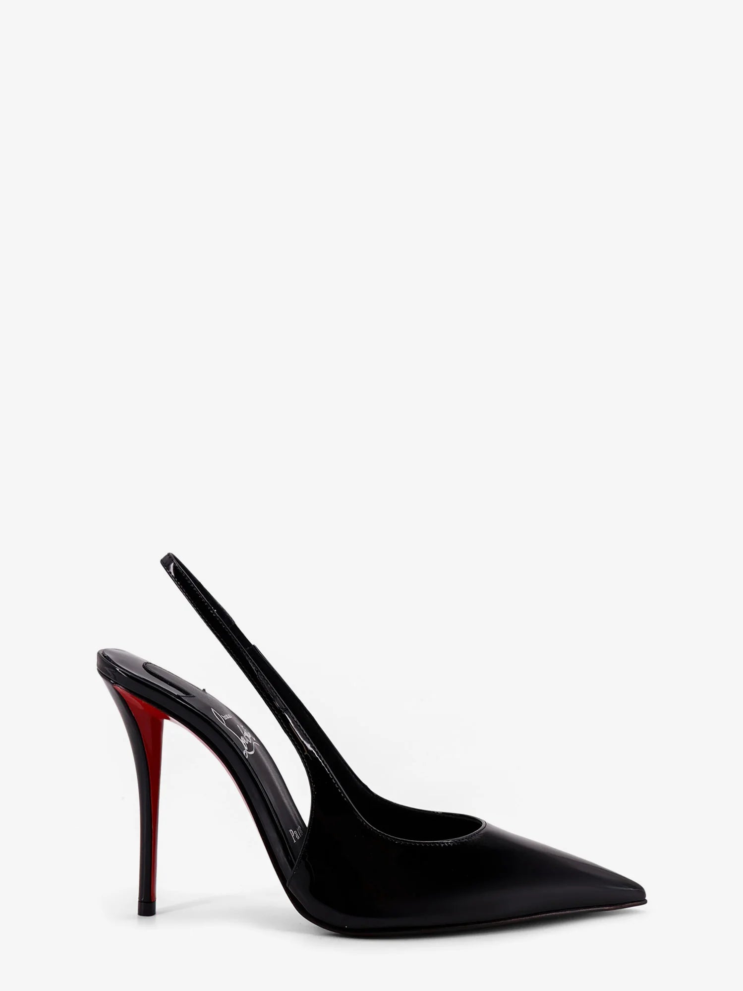 Miss Z patent leather slingback décolleté