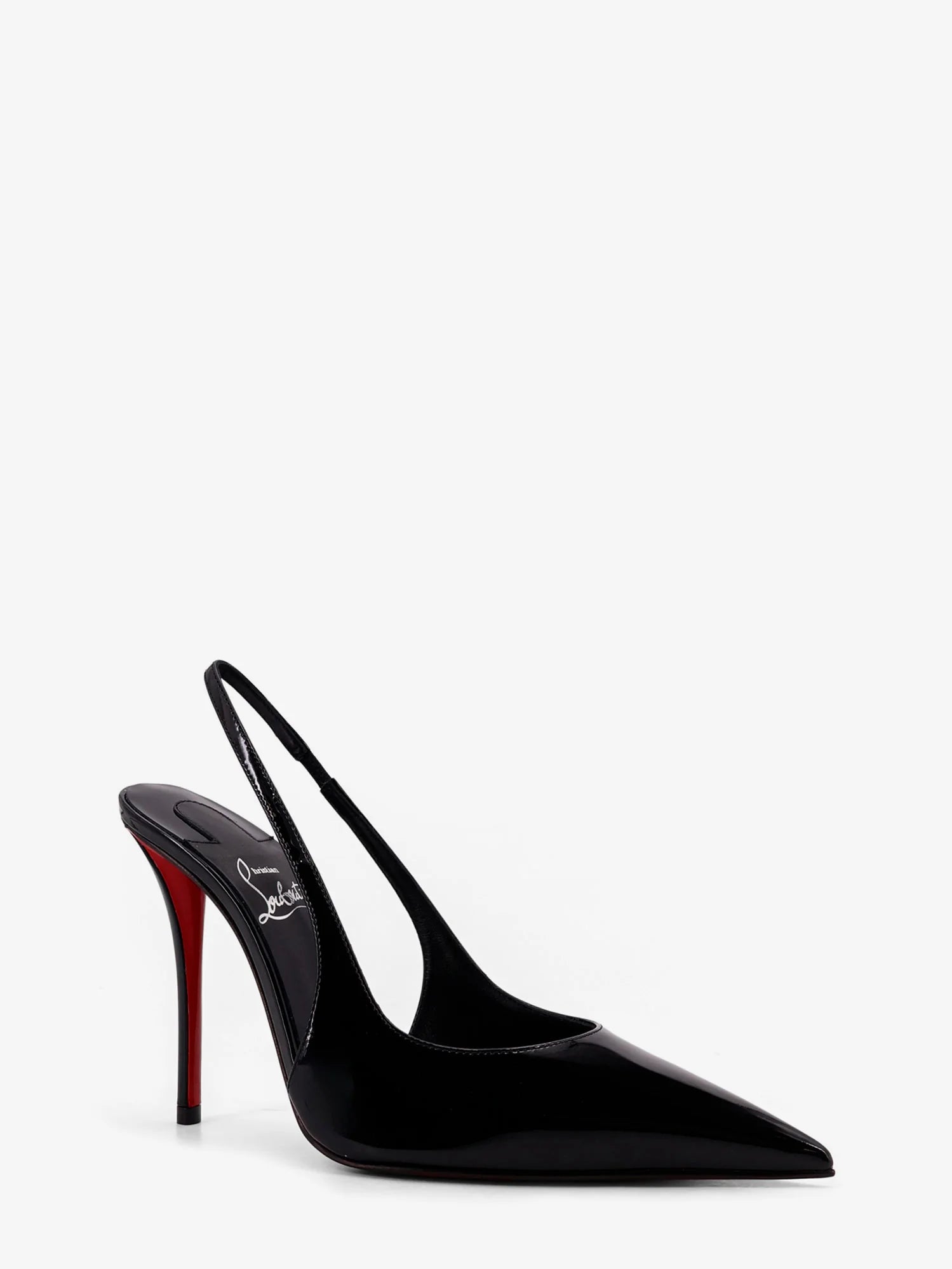 Miss Z patent leather slingback décolleté