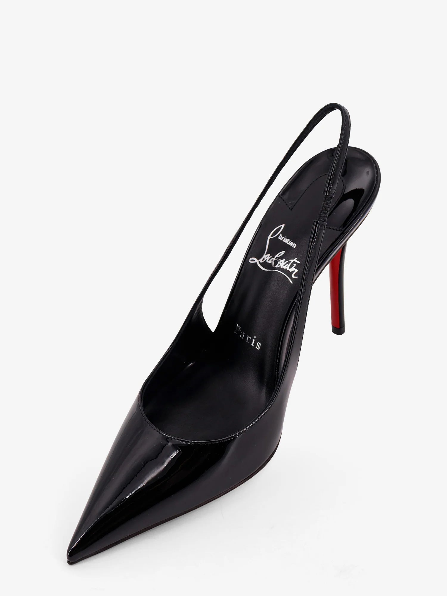 Miss Z patent leather slingback décolleté