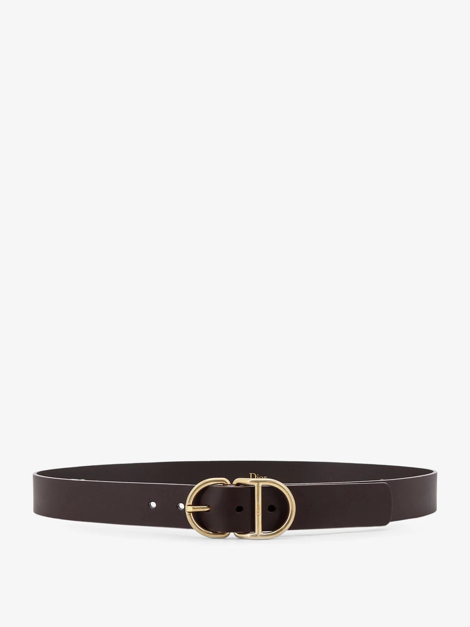 Leather belt with CD buckle