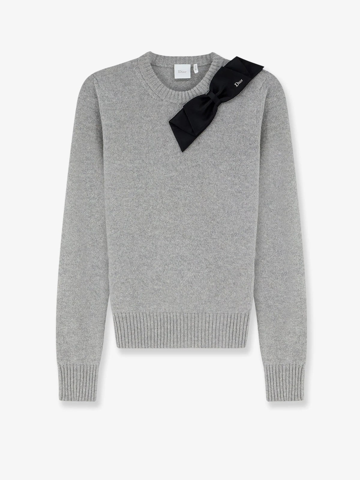 Wool and cashmere sweater with bow