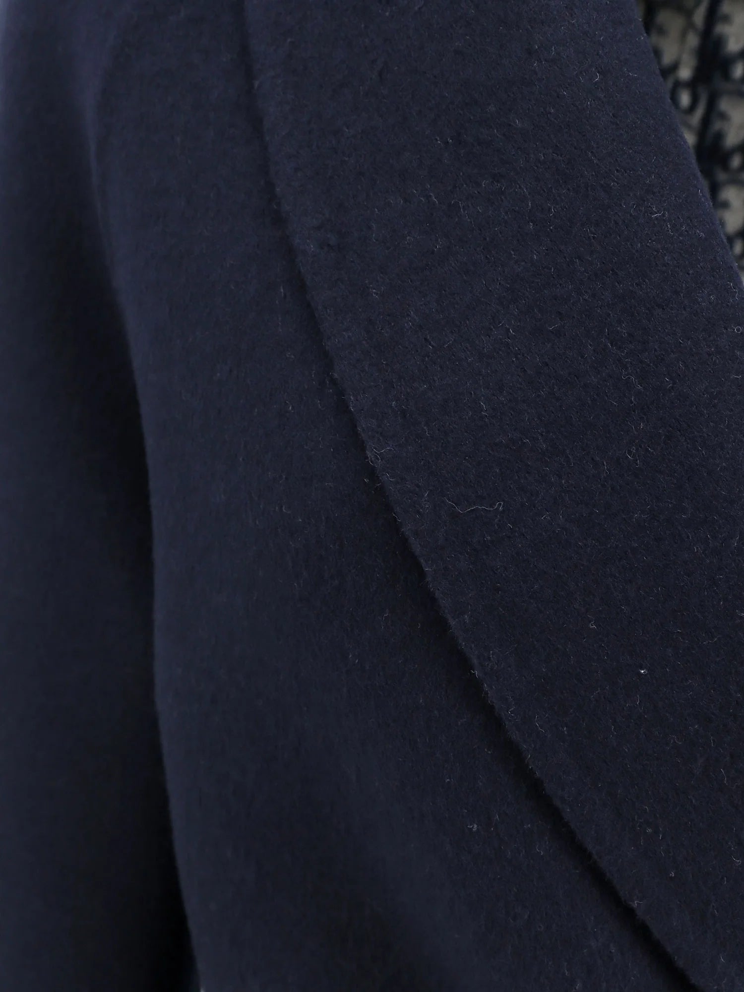 Double-breasted virgin wool and silk caban