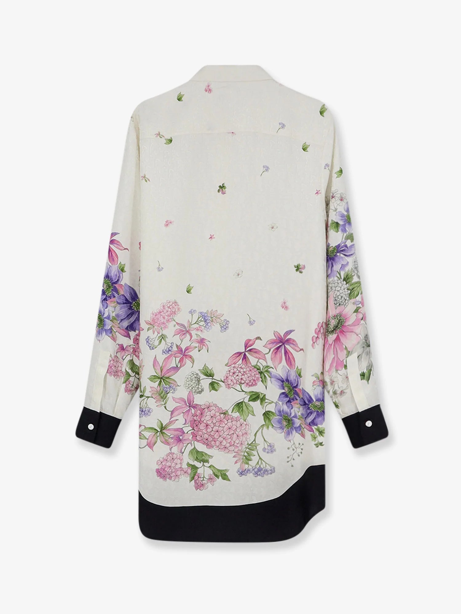 Silk shirt with Dior Hortensia Garden print