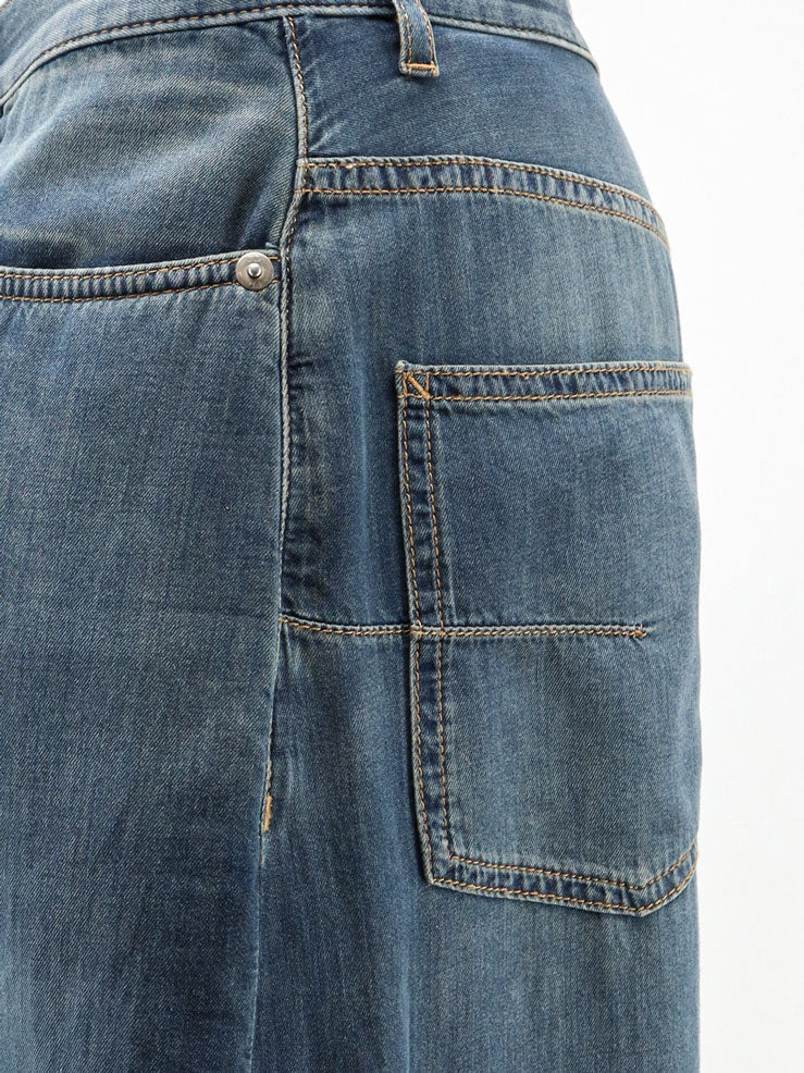 Light Denim Jeans with Vintage effect