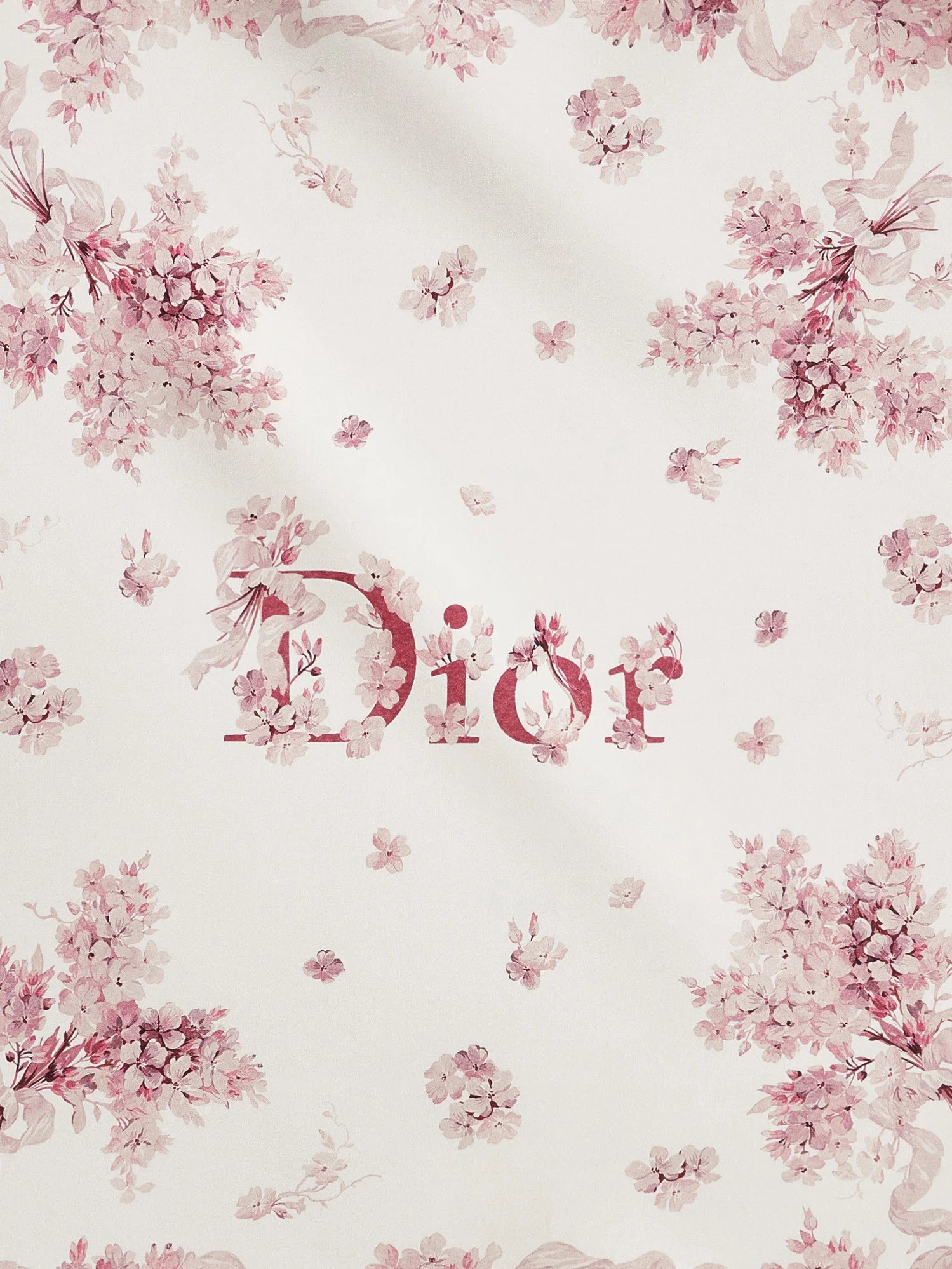 Silk Foulard with Dior Lilac Bouquet print