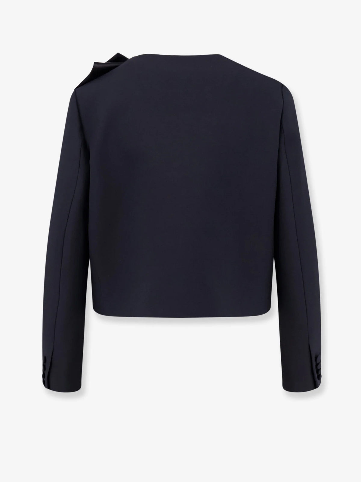 Structured wool and silk tailored blazer