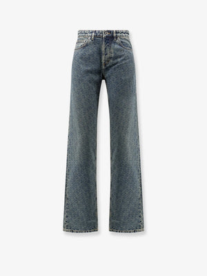 Denim blue jeans with all-over Dior Oblique motif
