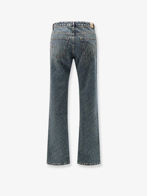 Denim blue jeans with all-over Dior Oblique motif