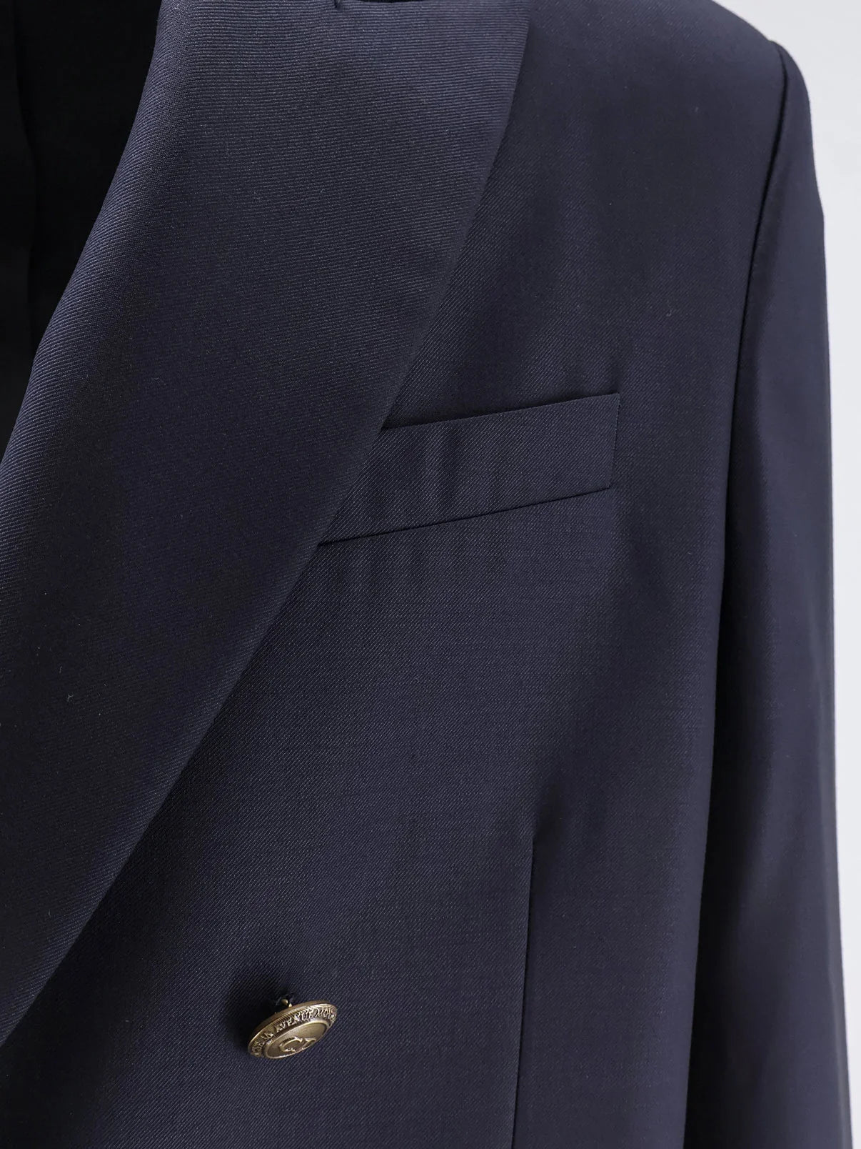 Double-breasted virgin wool blazer