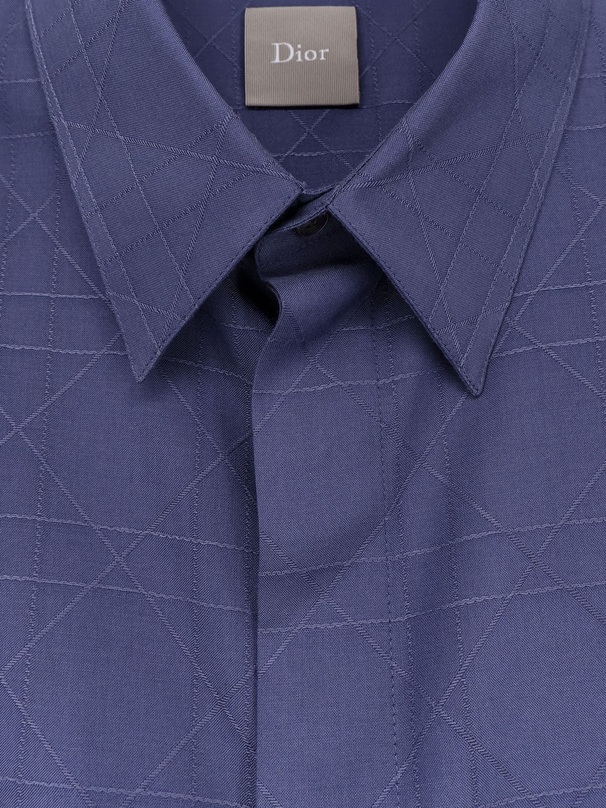 Cannage silk and lyocell shirt