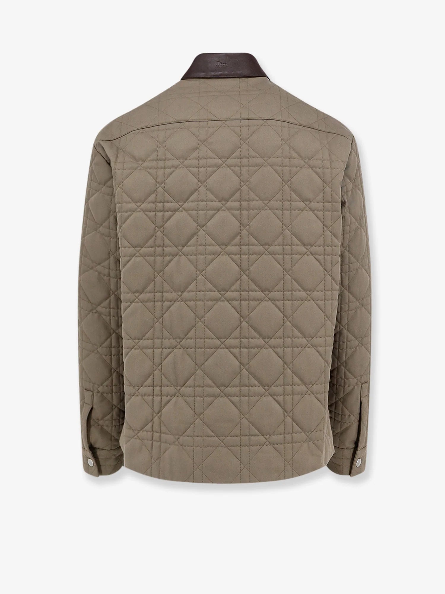 Cannage Shirt/Jacket with Dior patch and leather collar