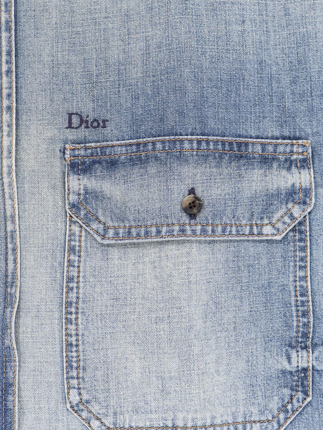 Cotton shirt jacket with embroidered lettering logo