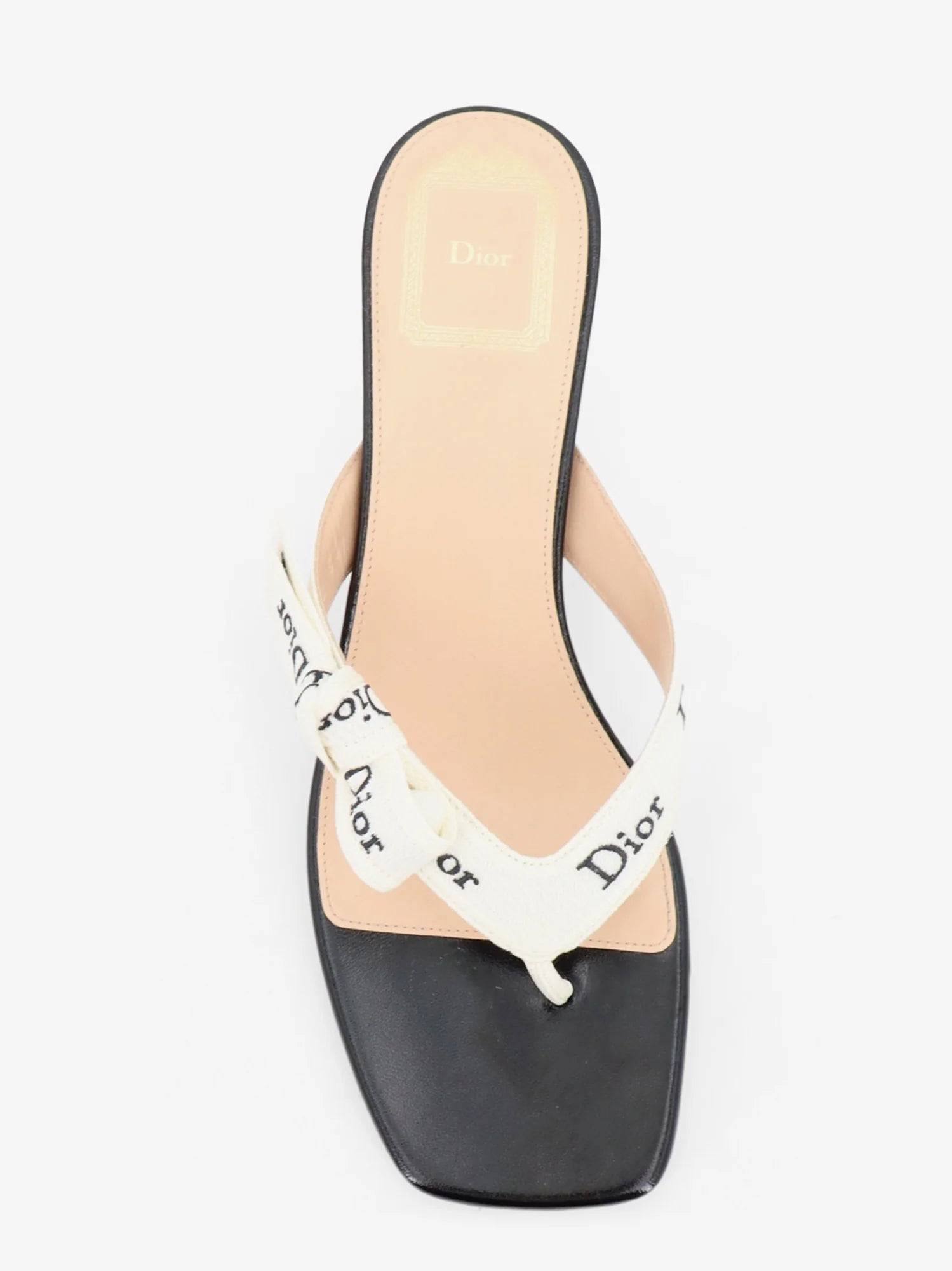 J'Adior cotton flip-flops with embroidered logo
