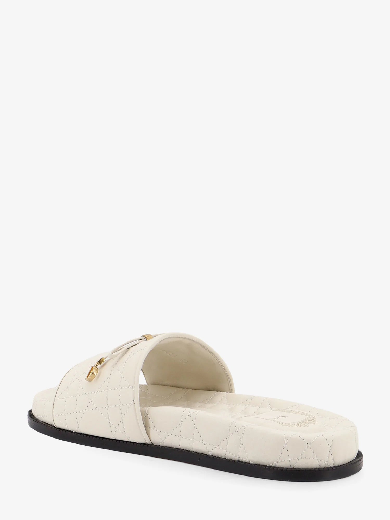 Cannage quilted leather sandals