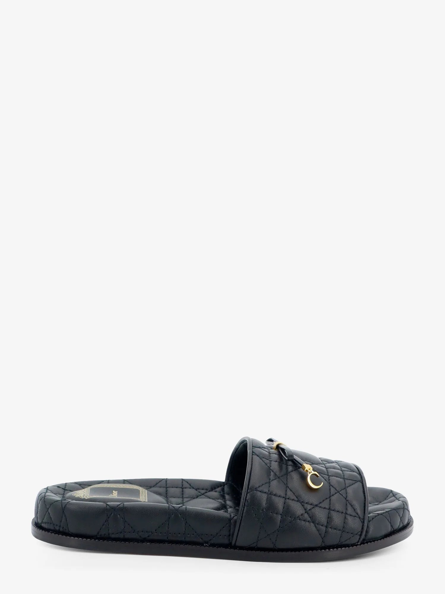 Cannage quilted leather sandals