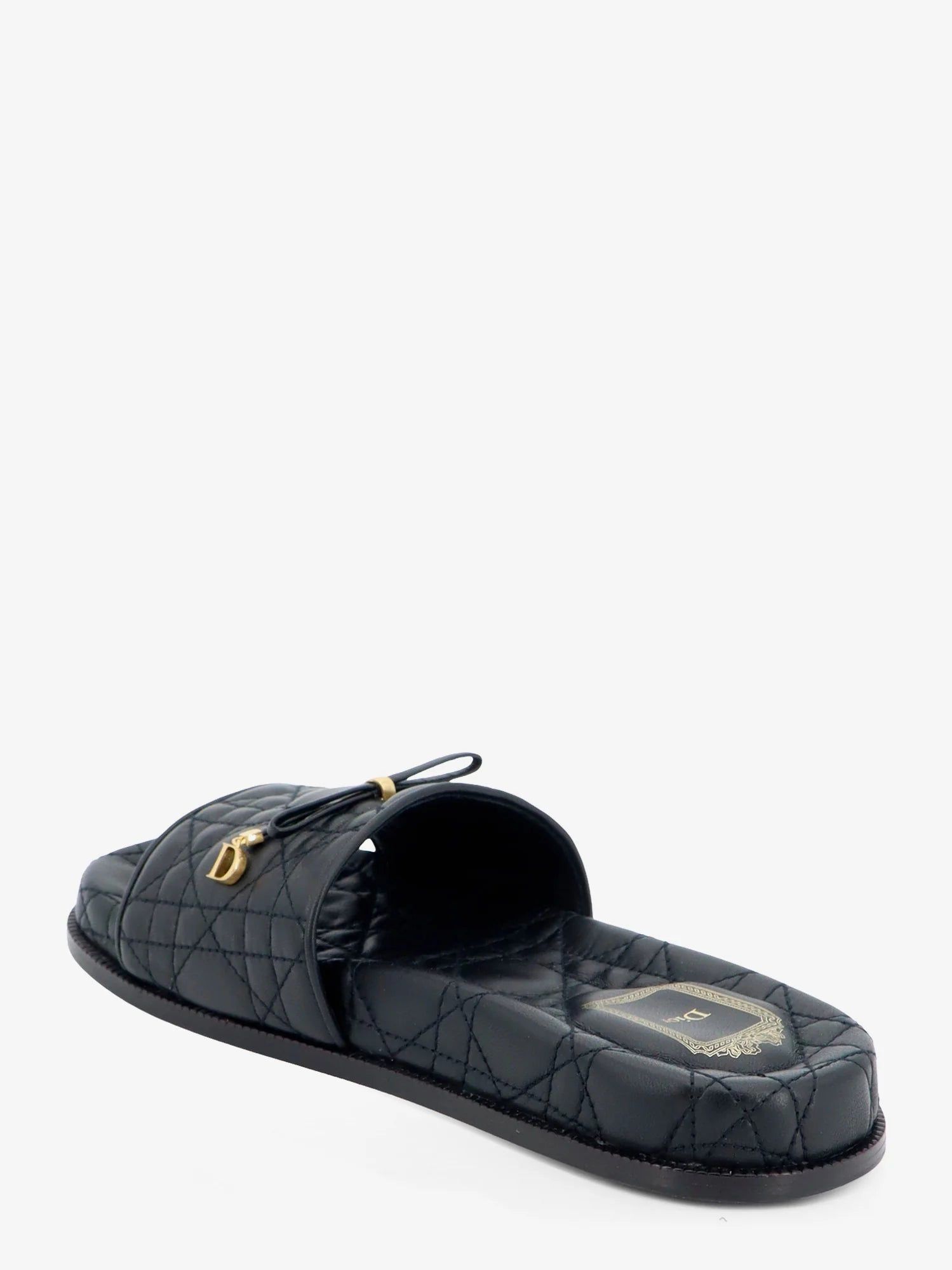 Cannage quilted leather sandals