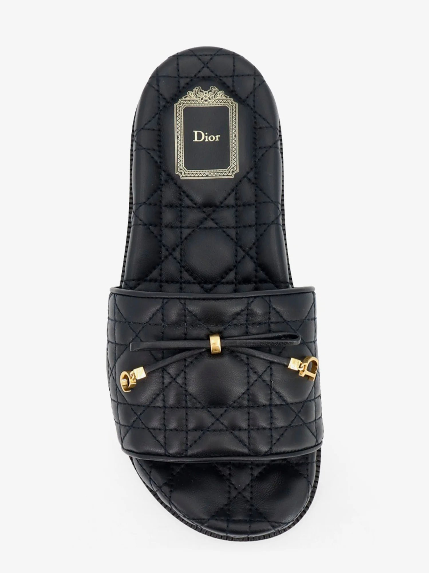 Cannage quilted leather sandals