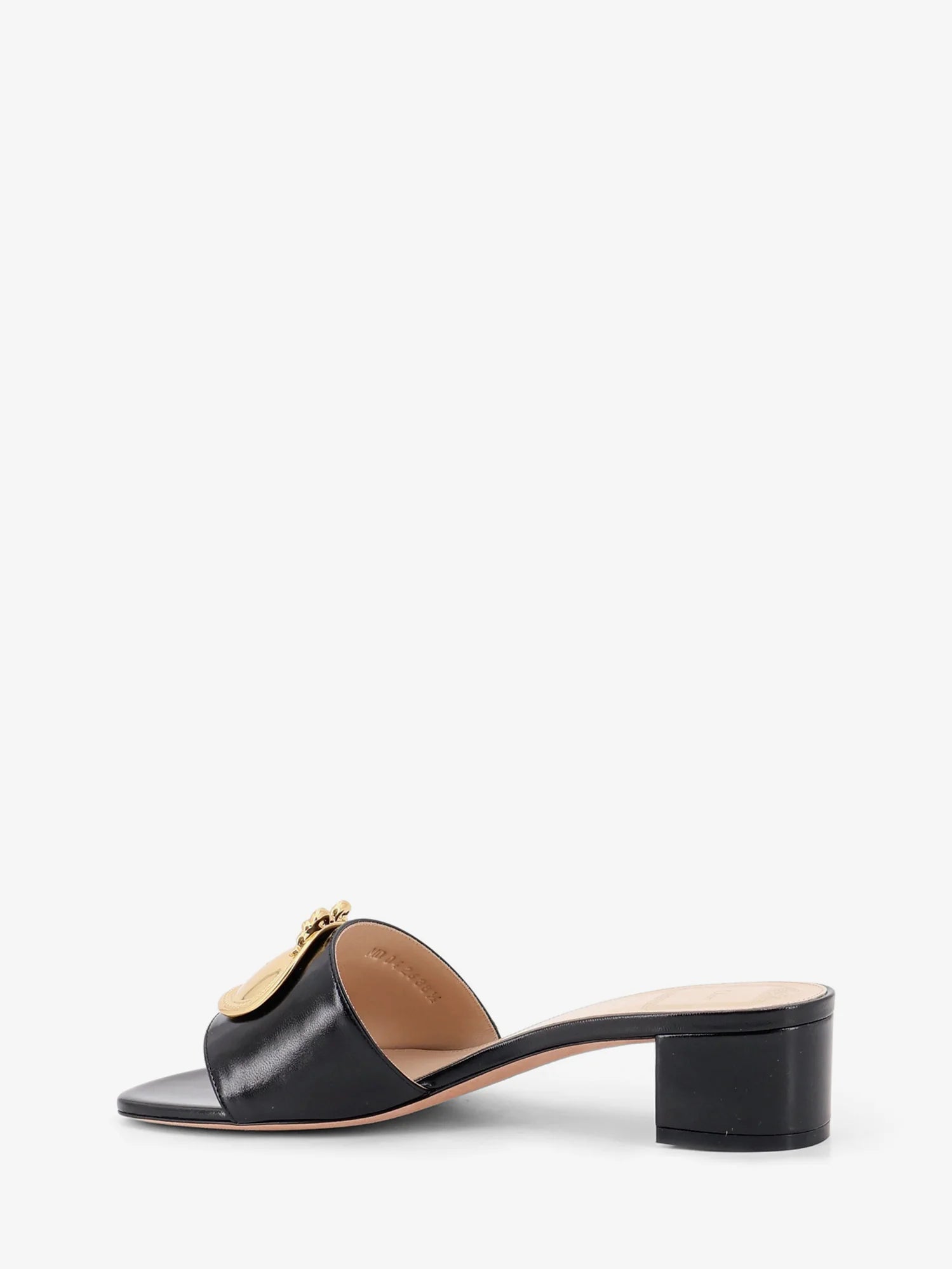 Leather sandals with Dior Médaillon logo