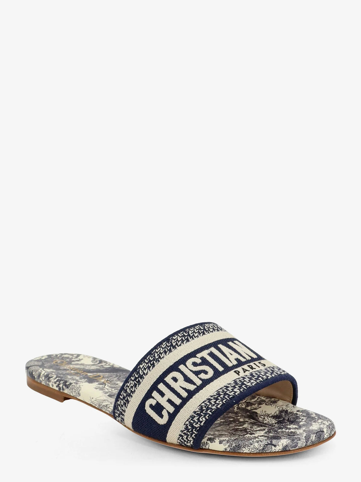 Dway sandals in cotton with Toile de Jouy motif