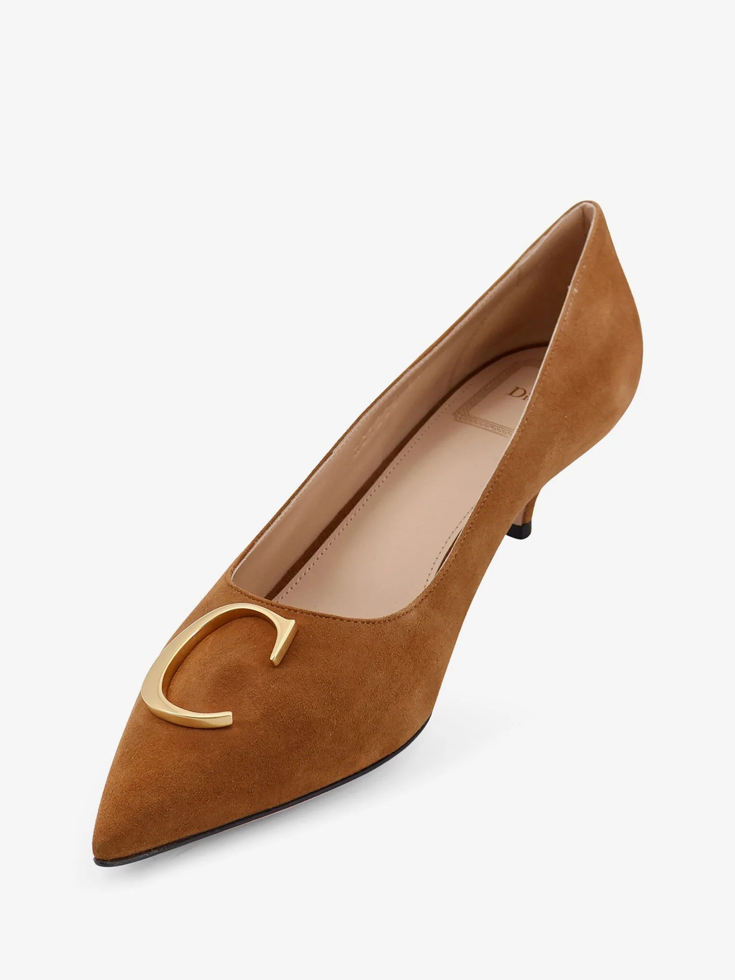 Dior Initials suede pumps with metal CD initials