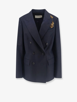 Barrysta wool blazer with gold embroidery