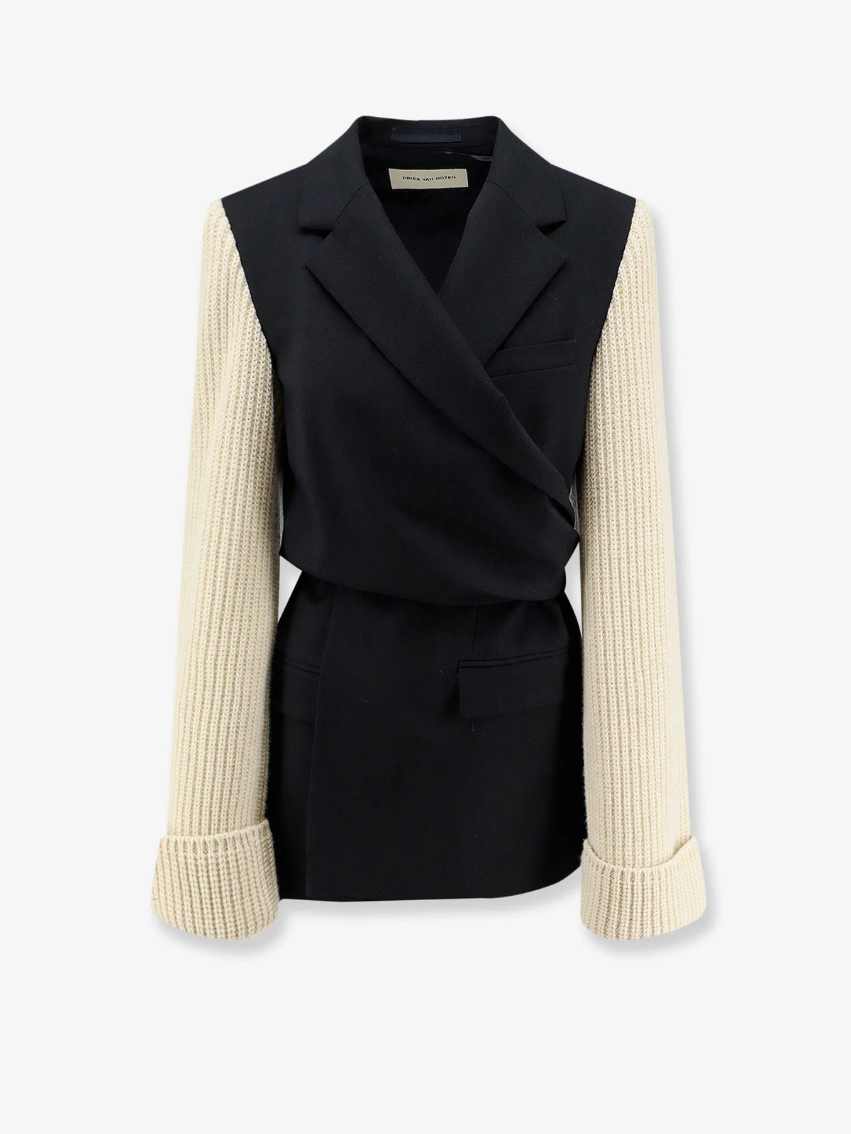 Beline Bis wool blazer with contrasting sleeves