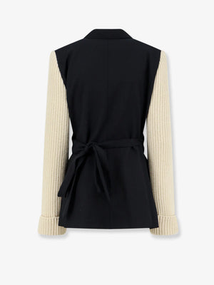 Beline Bis wool blazer with contrasting sleeves