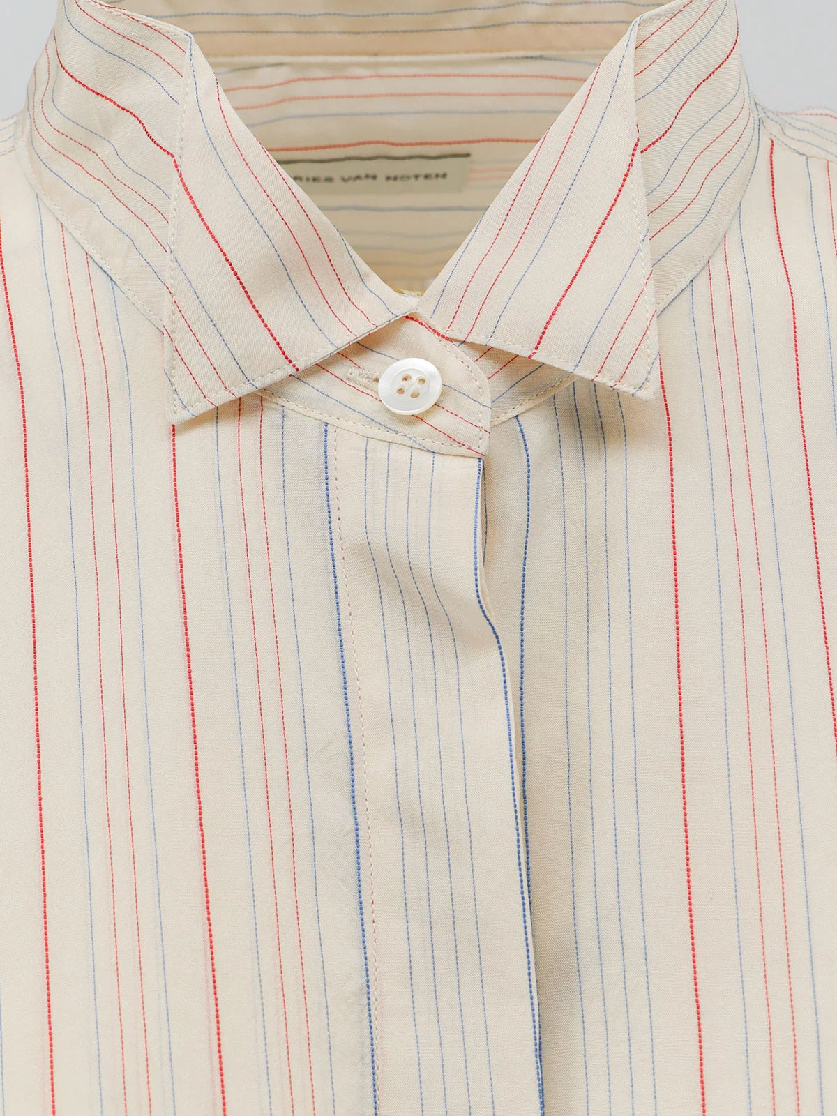 Viscose blend shirt with striped pattern
