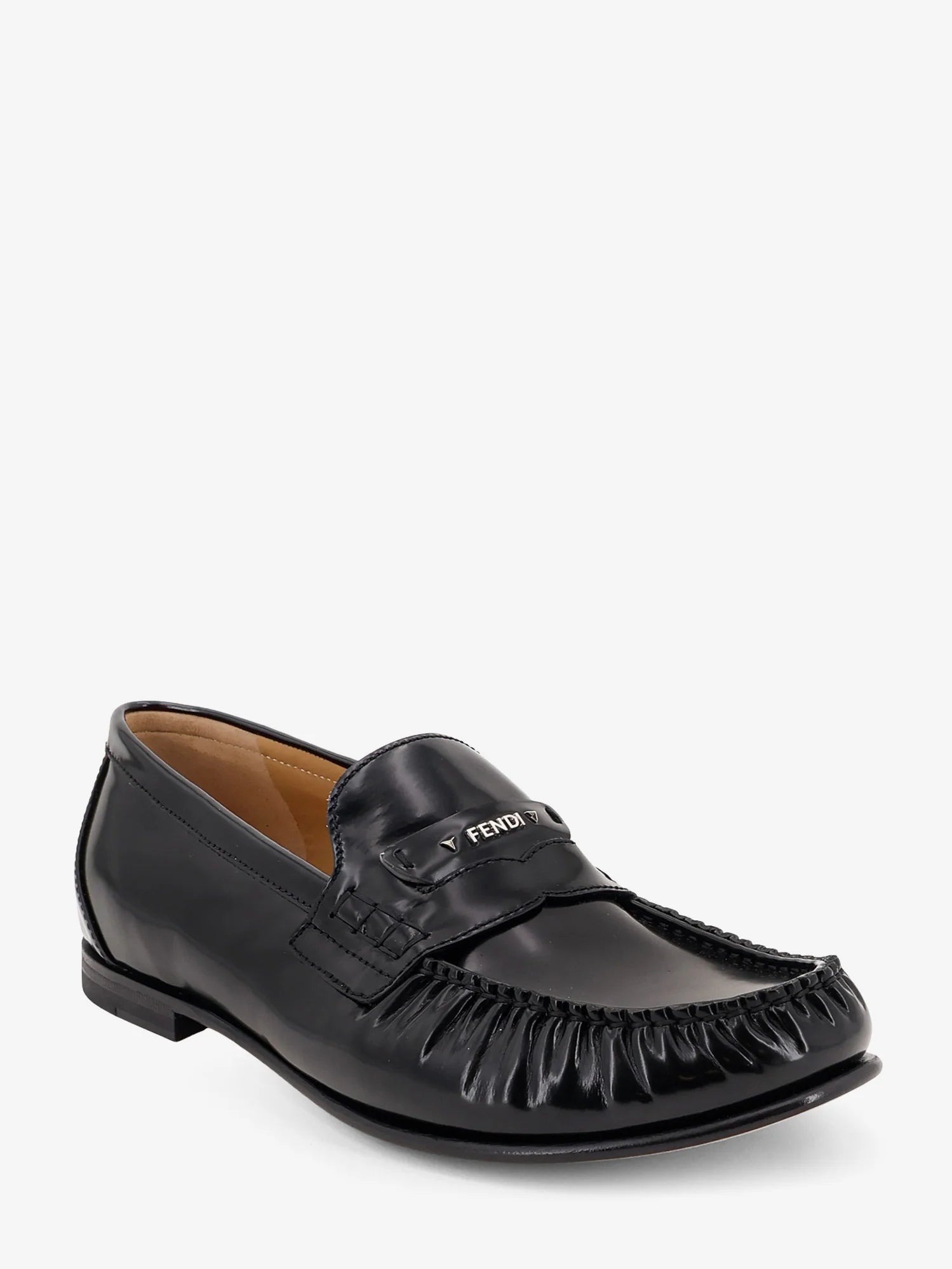 Leather Scrunch loafers